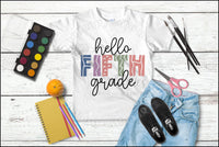 Hello (Your Grade) Kids shirt.