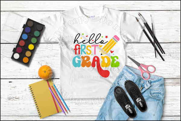 hello (Your Grade) Kids shirt.