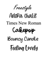 Family Name Door Sign with peonies