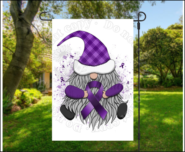 Domestic Violence Awareness Gnome Garden Flag