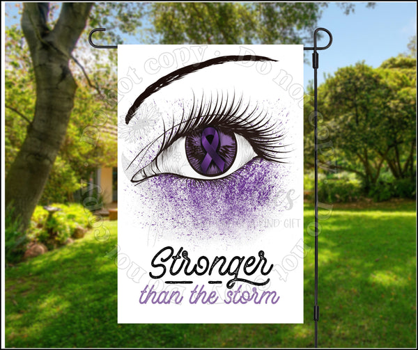 Stronger Than The Storm Domestic Violence Awareness Garden Flag