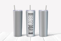 Best Man Metal Background Tumbler