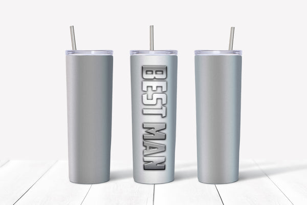 Best Man Metal Background Tumbler