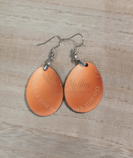 Brown Egg Earrings