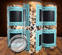 4 Photo Cowhide Tumbler