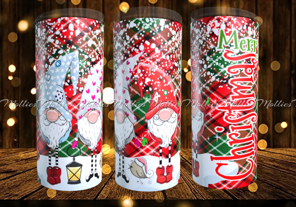 Merry Christmas Gnomes Tumbler