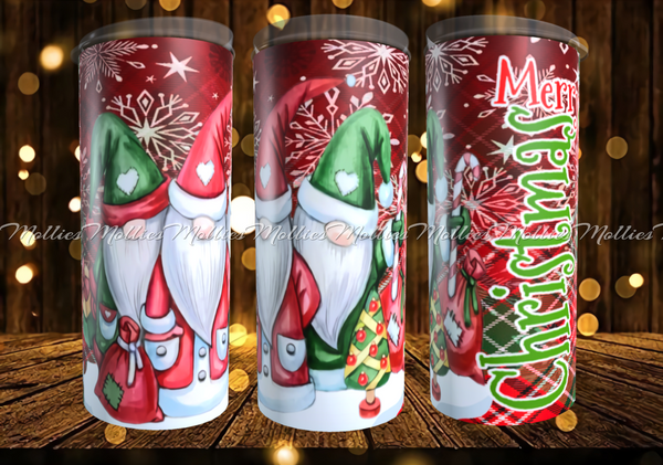 Merry Christmas Gnomes Tumbler