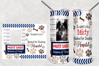 Dog Mug Shot Tumbler with Name and Photo