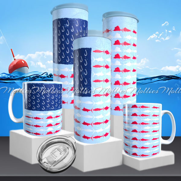 Offshore Fishing Flag Tumbler