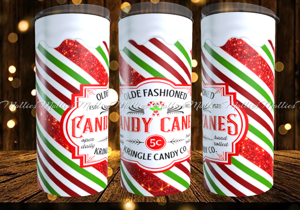 Old Fashion Candy Cane Red Tumbler