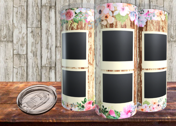 6 Photo Pastel Flowers Tumbler