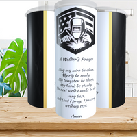 Welder Prayer Tumbler
