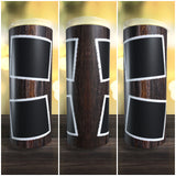 4 Photo Dark Wood Grain Tumbler