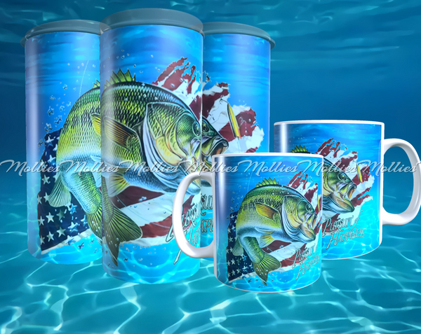 Pursuit of Happiness Bass Fishing Tumbler