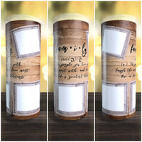5 Photo Family Woodgrain Tumbler